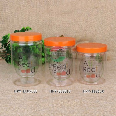 Factory Price Plastic Candy Jar with Screw Cap