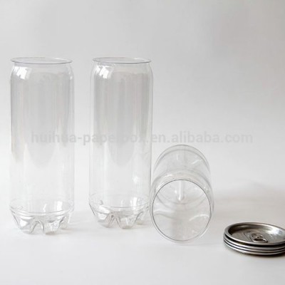 PET Plastic Transparent Beverage Can